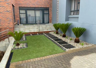 a beautifully garden design by our gardening services team