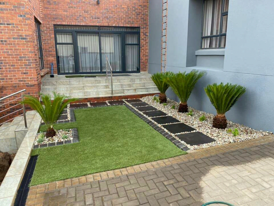 a beautifully garden design by our gardening services team